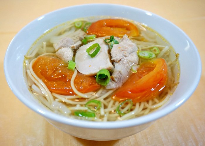 Light chicken noodle soup